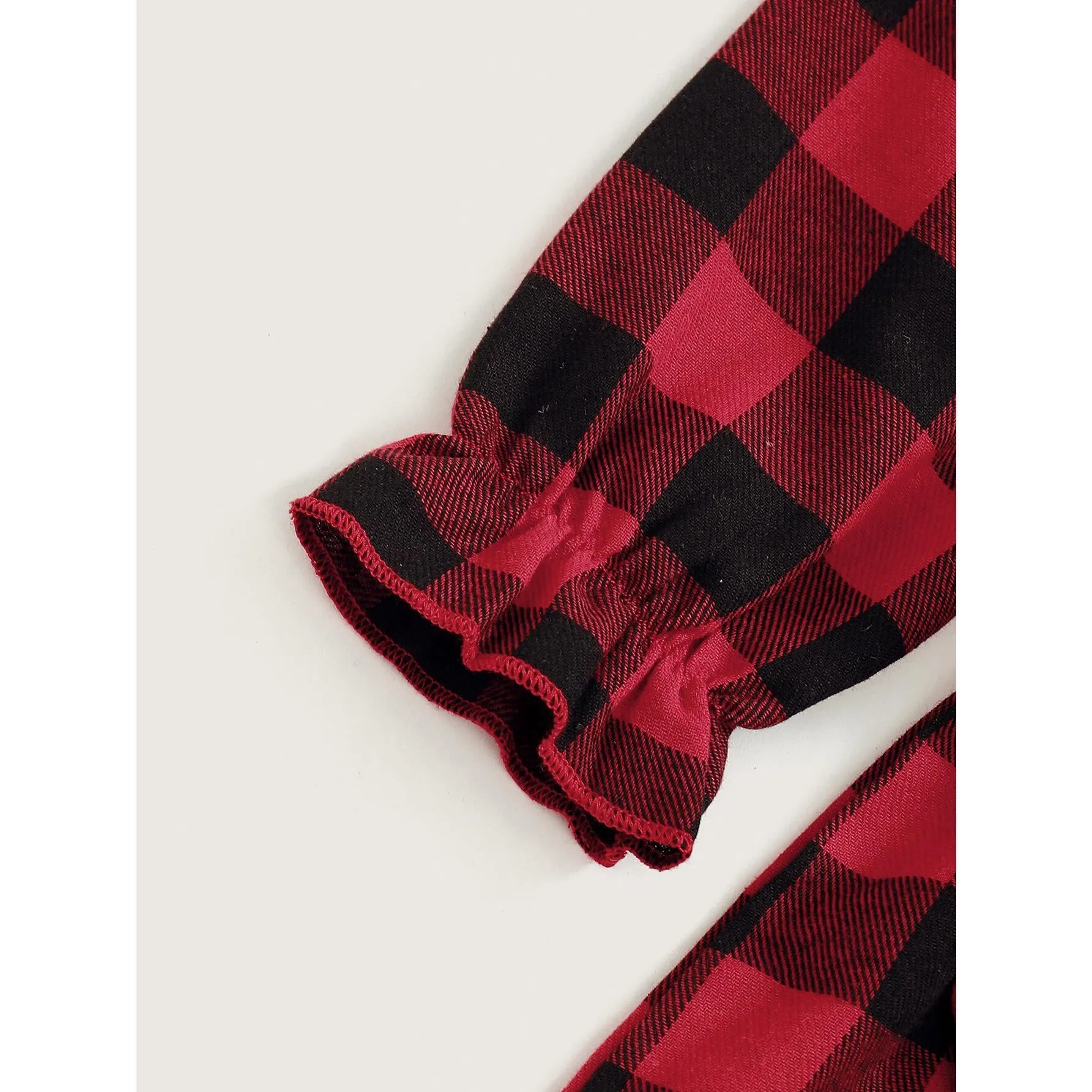 12M-7Y Kids fashion Girl Clothes Long Sleeve One Piece Jumpsuit Baby Girl Red Plaid One-piece Bodysuit Catpapa WL20081465