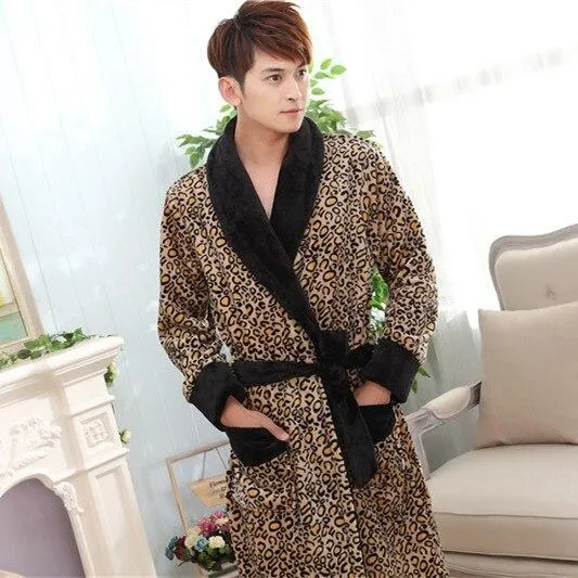 2017 Autumn winter Fleece flannel nightgown Men Women couple bathrobe pajamas lounges homewear clothes thickening robe sleepwear