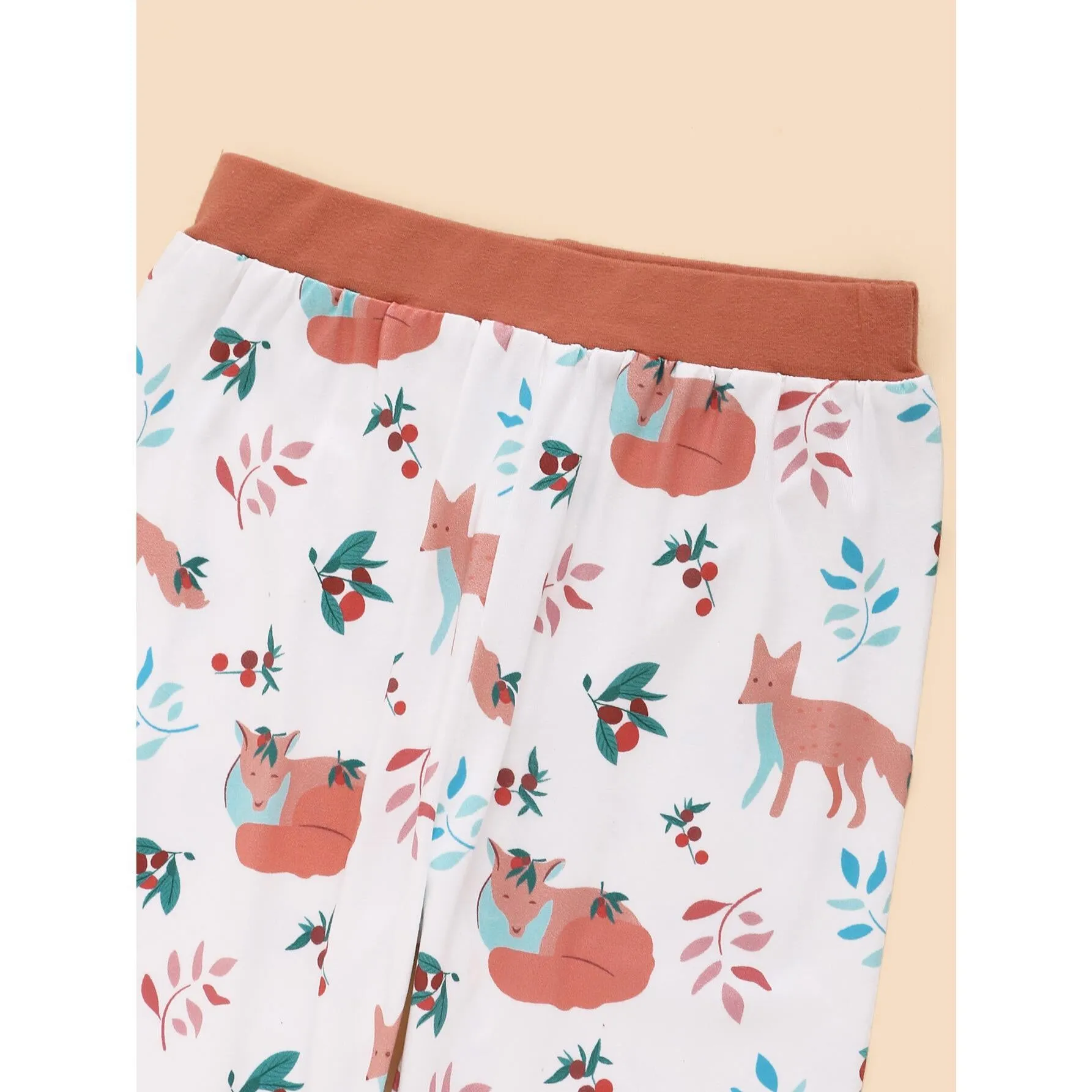 3-24M Kid fashion Girl Clothes Girl Outfits Long Sleeve Fox Print Romper Top Pants Hat 3PCS Clothing Set  White Catpapa WL20061083