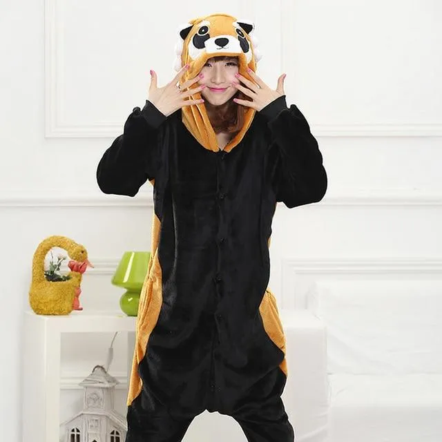 Adults Animal Kigurumi Pajamas Sets Sleepwear Cosplay Zipper Women Men Winter Unisex unicornio Stitch Cartoon Unicorn Pajamas