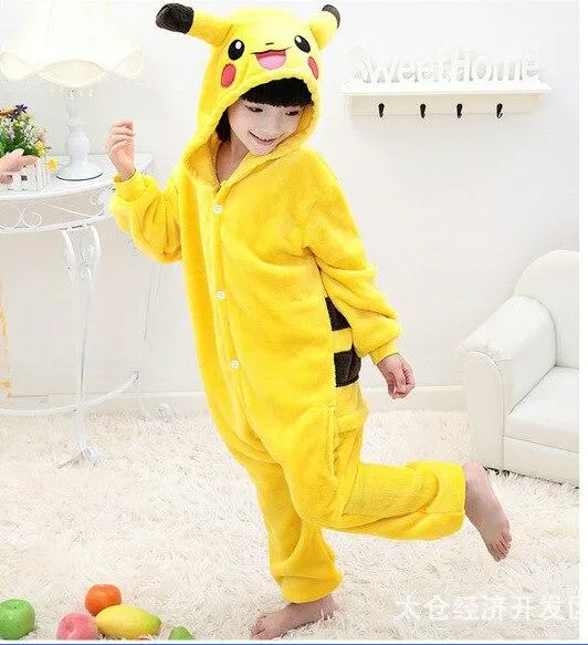 Baby Boys Girls Pajamas Autumn Winter Children Flannel Animal animal Stitch Pajamas Kid Onesie Sleepwear for 4 6 8 10 12 Years