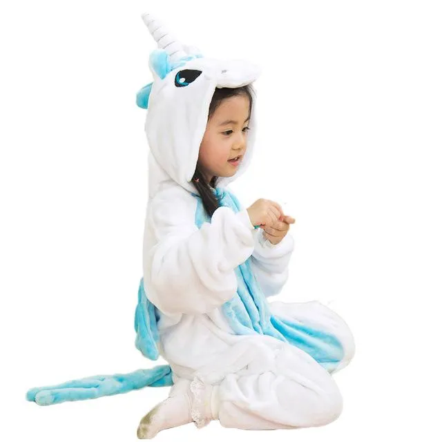 Baby Boys Girls Pajamas Autumn Winter Children Flannel Animal animal Stitch Pajamas Kid Onesie Sleepwear for 4 6 8 10 12 Years