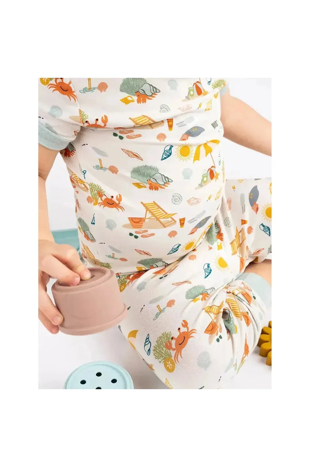 Beach Bamboo Kids Pajamas - Two Piece Short Sleeves