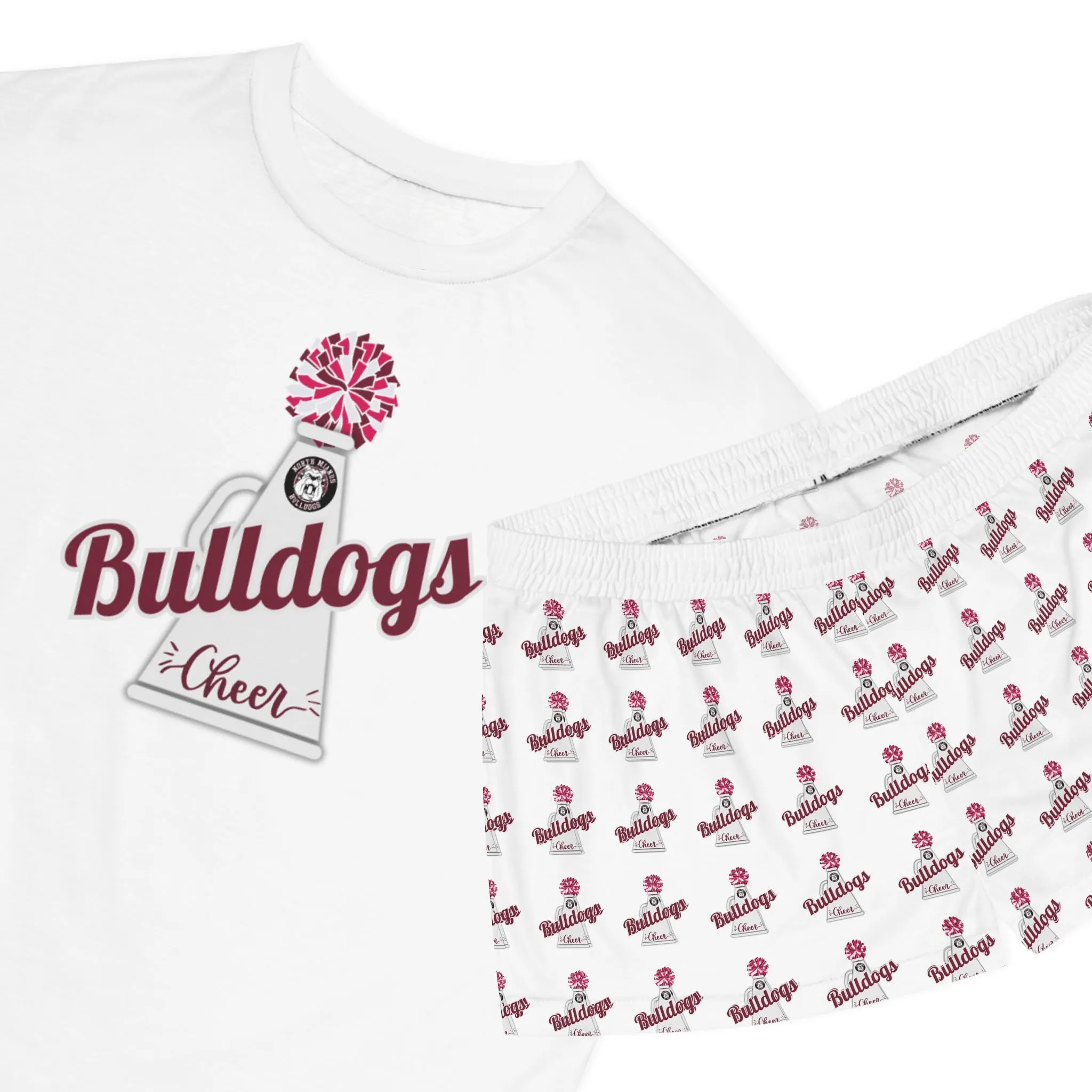 Bulldogs Cheer Women's Short Pajama Set (AOP),