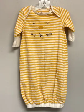 Bunnies By The Bay Size NB Mustard Stripe Cotton Infant Boys Pajamas