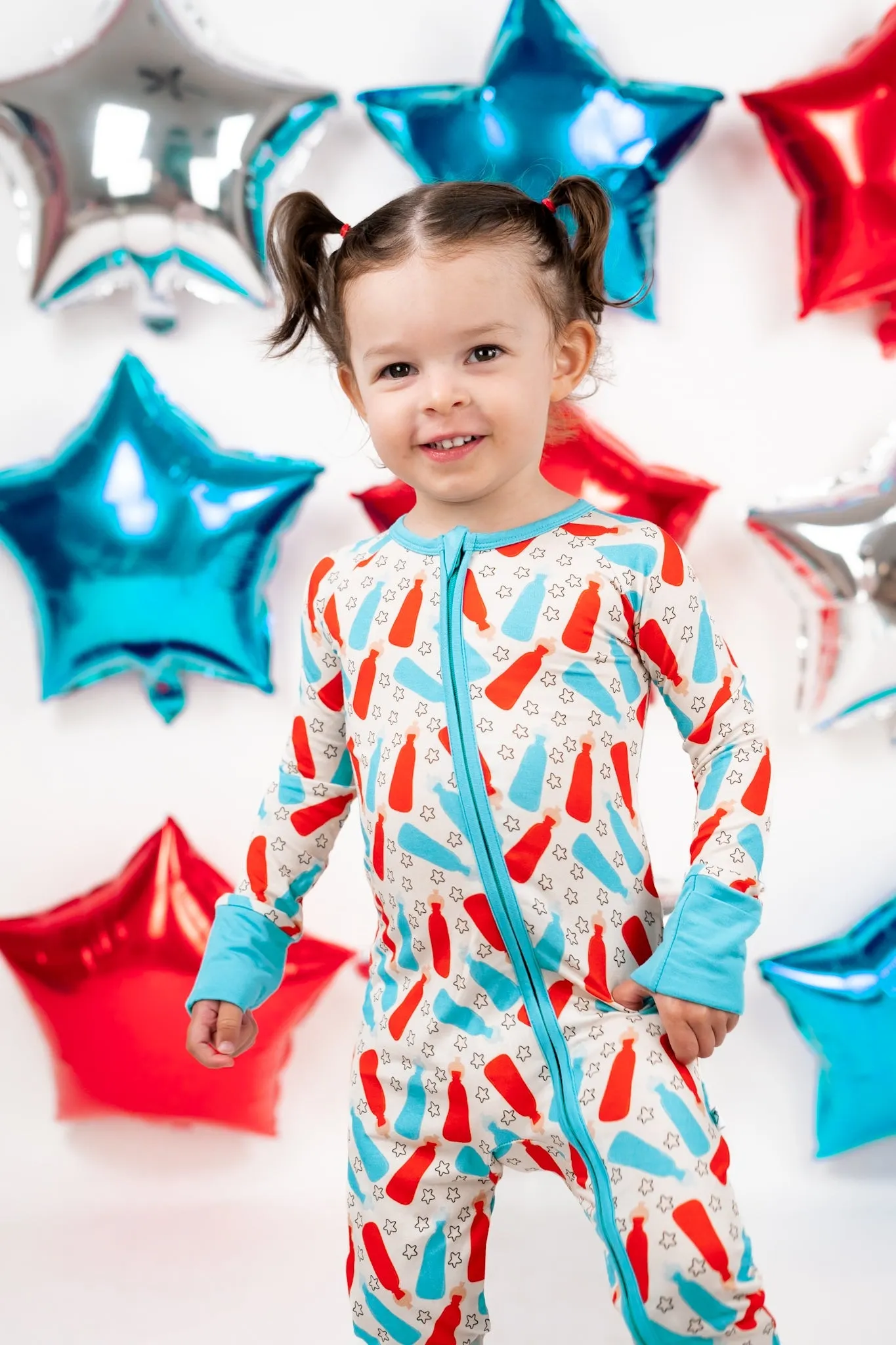 BURSTING RED WHITE & BLUE DREAM ROMPER
