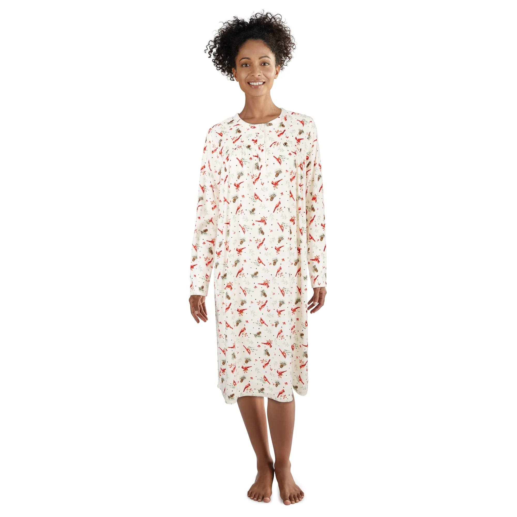 Carisma Women's Printed Velour Nightgown