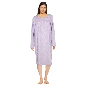 Carisma Women's Velour Henley Nightgown