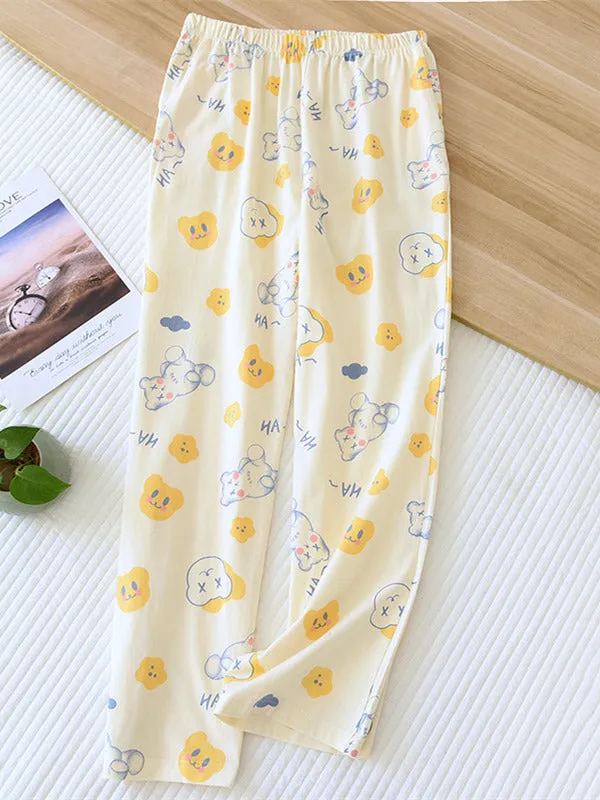 Cartoon Print Loungewear Pants