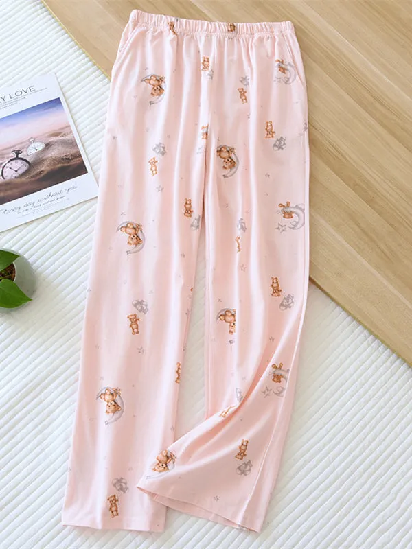 Cartoon Print Loungewear Pants