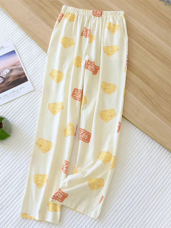 Cartoon Print Loungewear Pants