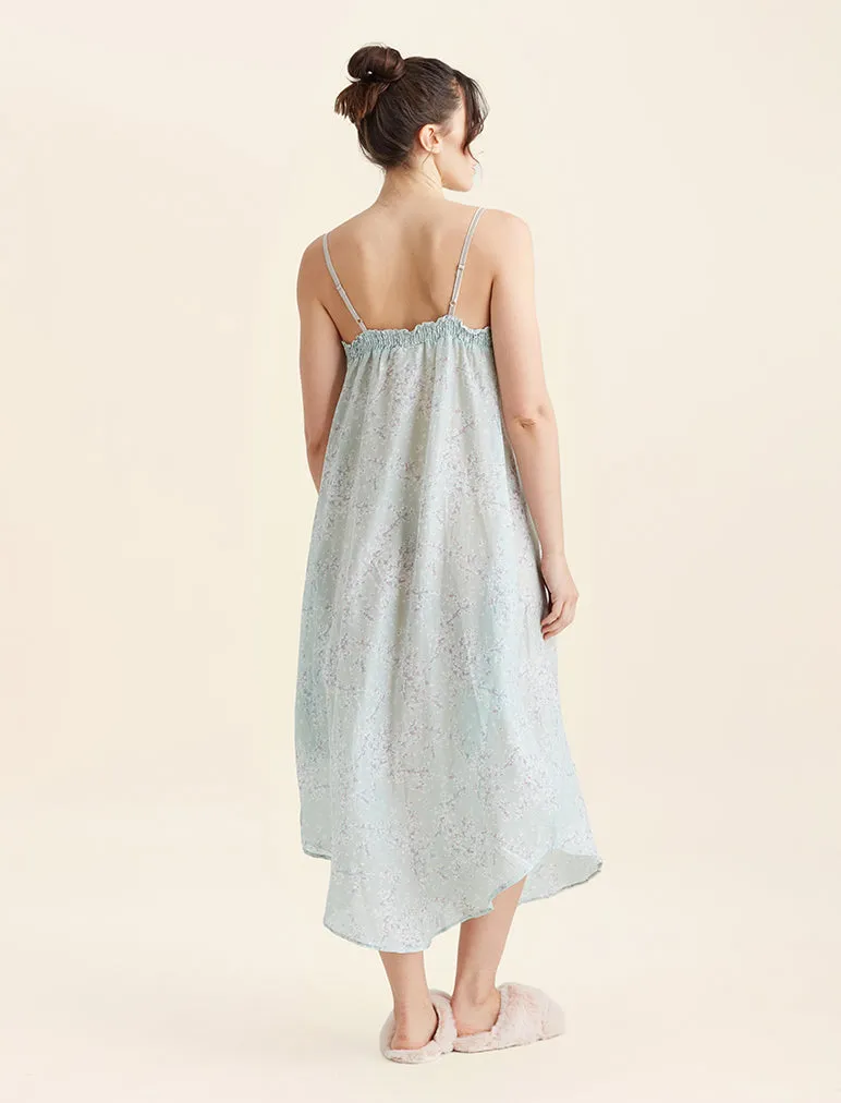 Cheri Blossom Lace Front Maxi Nightgown