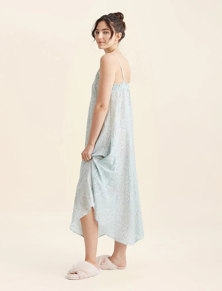 Cheri Blossom Lace Front Maxi Nightgown