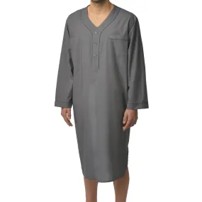 Cotton Nightshirt In Charcoal