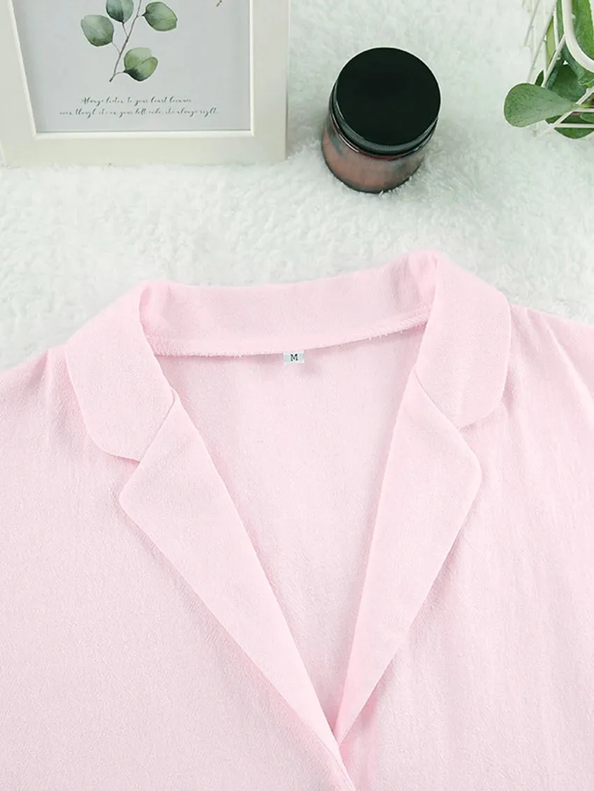 Cotton Pajama 2 Piece Set for Home Lounging