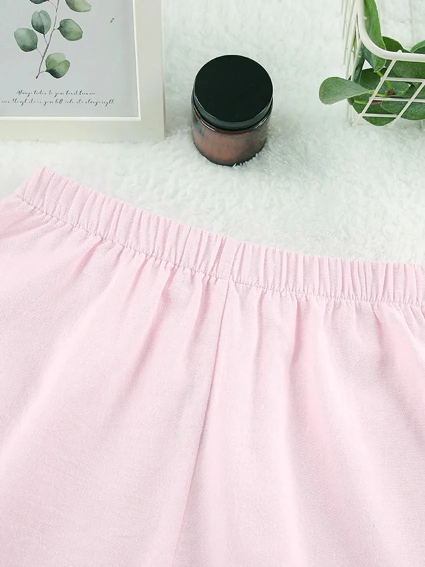 Cotton Pajama 2 Piece Set for Home Lounging