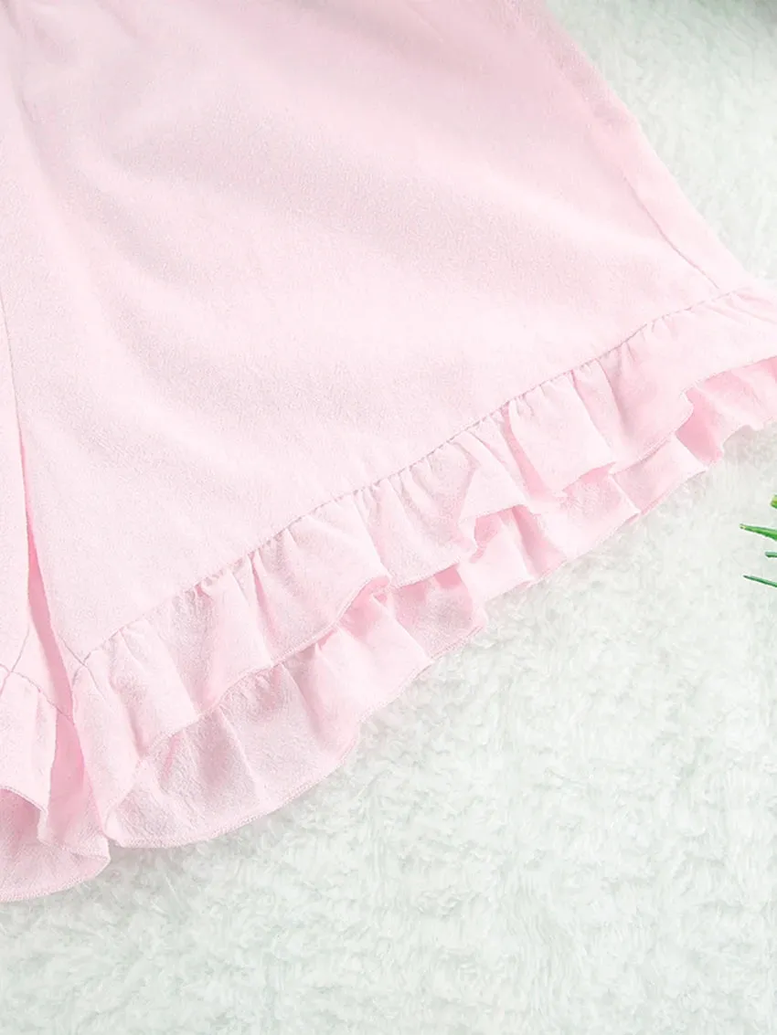 Cotton Pajama 2 Piece Set for Home Lounging
