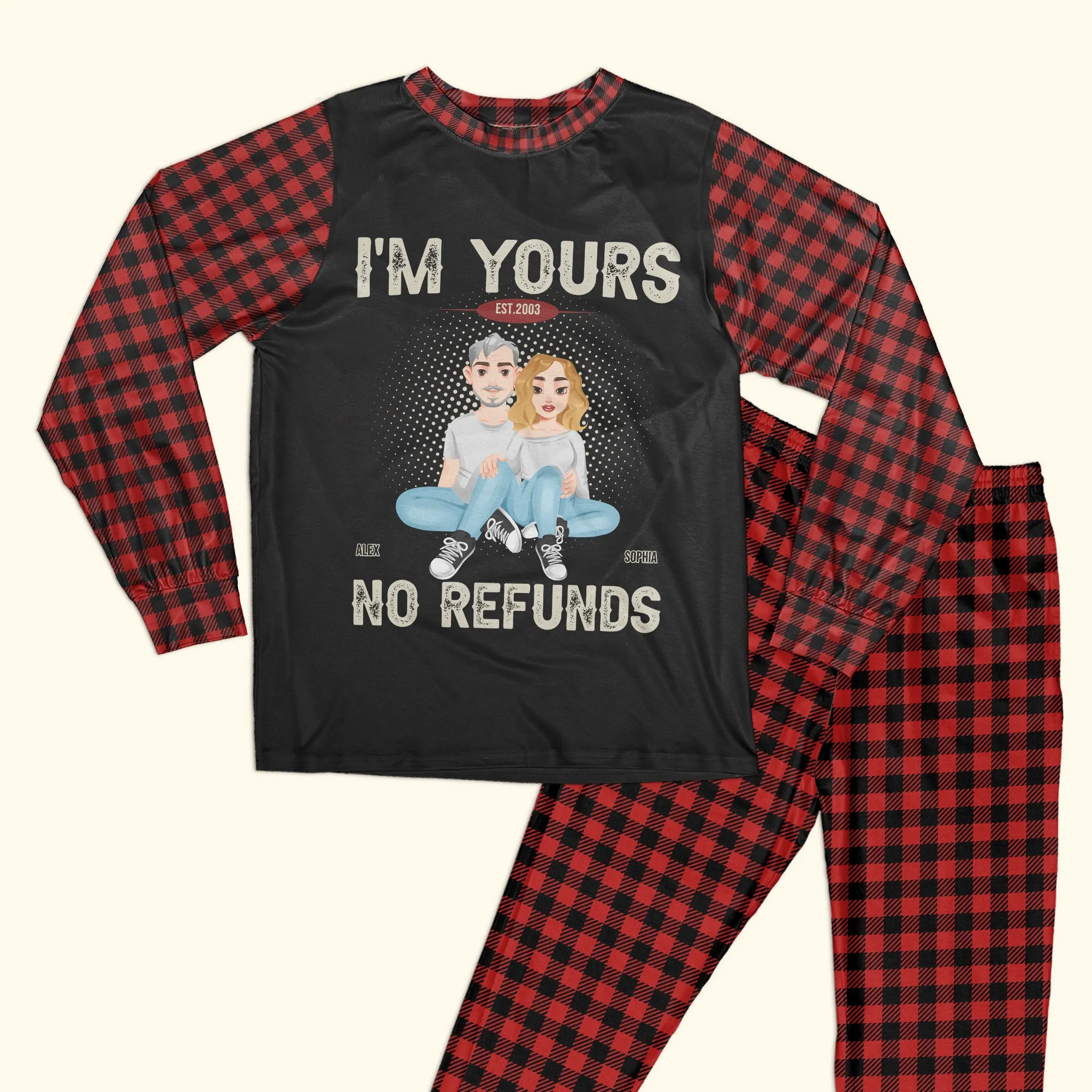 Couple Pajama Set - Personalized Pajama Set