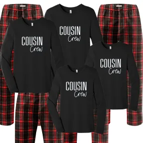 Cousin Crew Matching Family Pajama Set - Red & Black