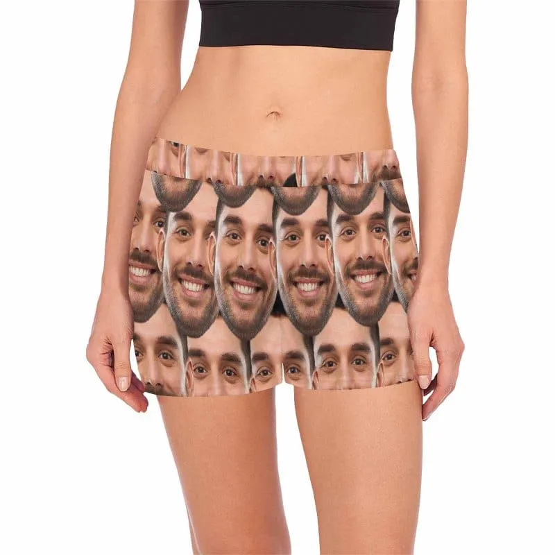 Custom Husband Face Seamless Sleepwear Personalized Photo Women's Pajama T-Shirt&Shorts&Pants Free Match