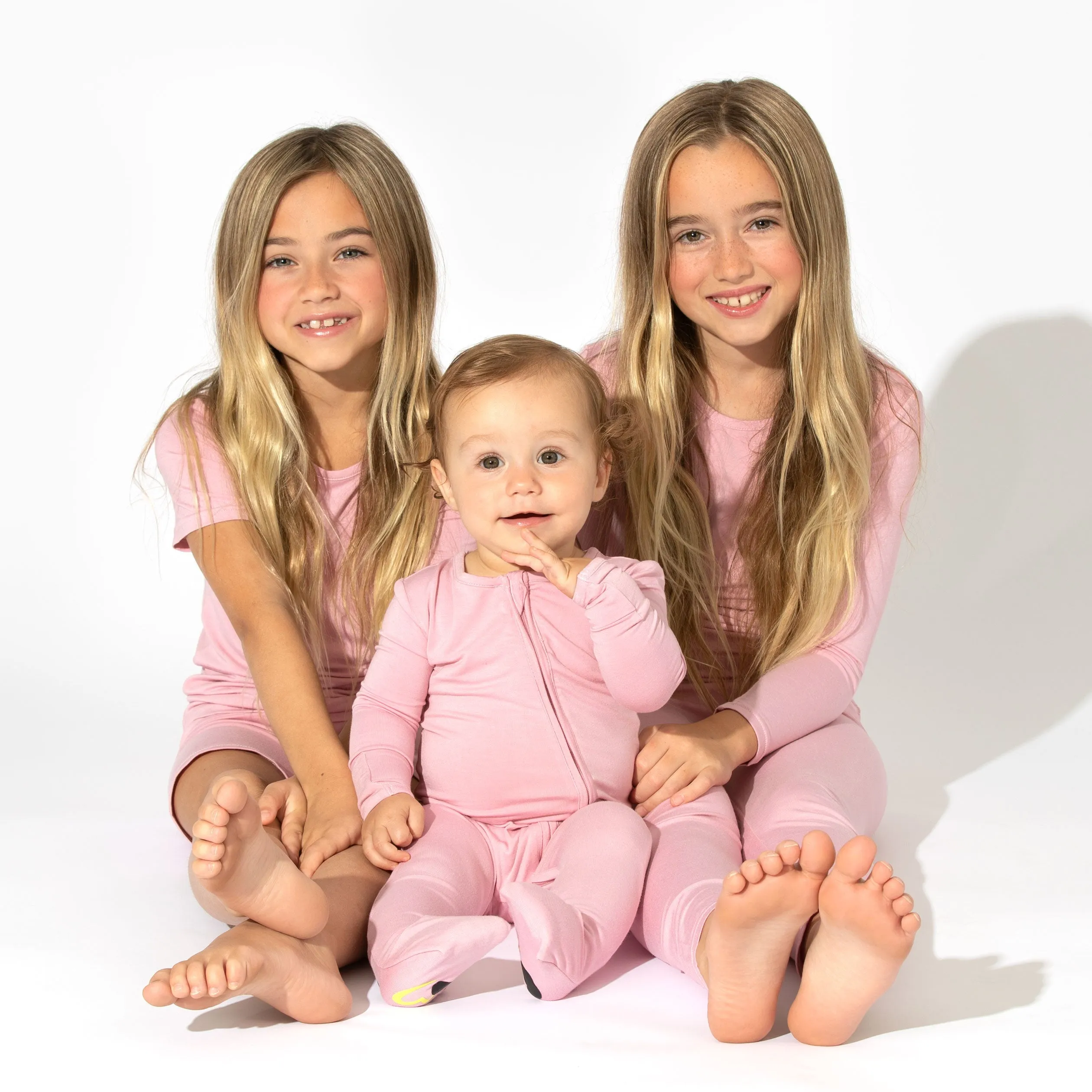 Dusty Rose Bamboo Kids Pajama Short Set