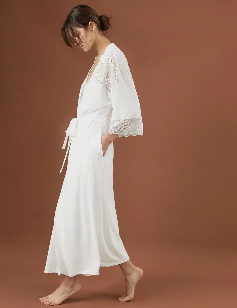 Eliza Robe Maxi Bridal Ivory