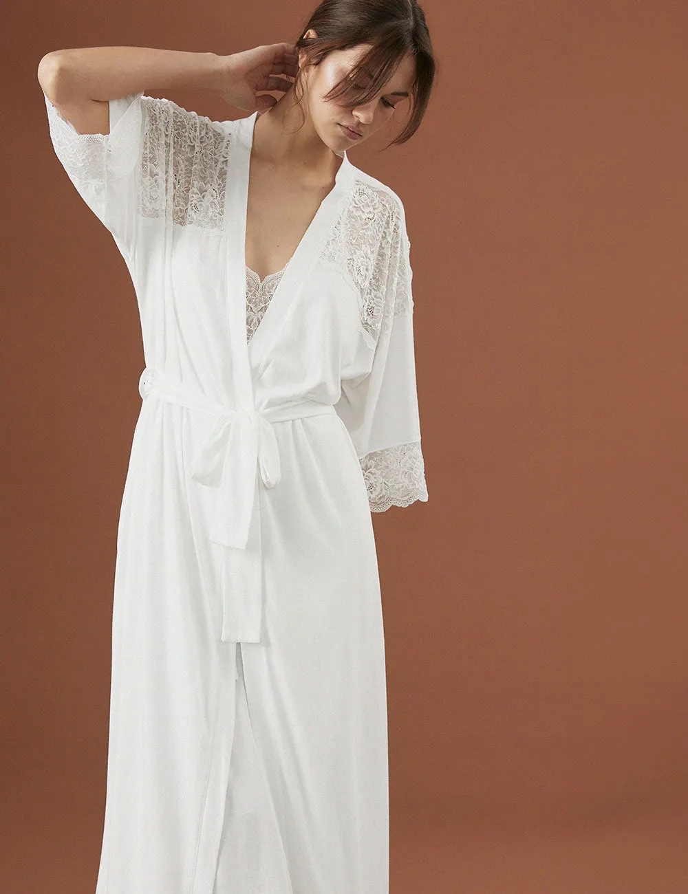 Eliza Robe Maxi Bridal Ivory