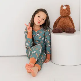 Ember Teal Bamboo 2-Piece Long Sleeve Set