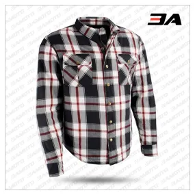 Flannel Motorcycle Body Armor Shirt