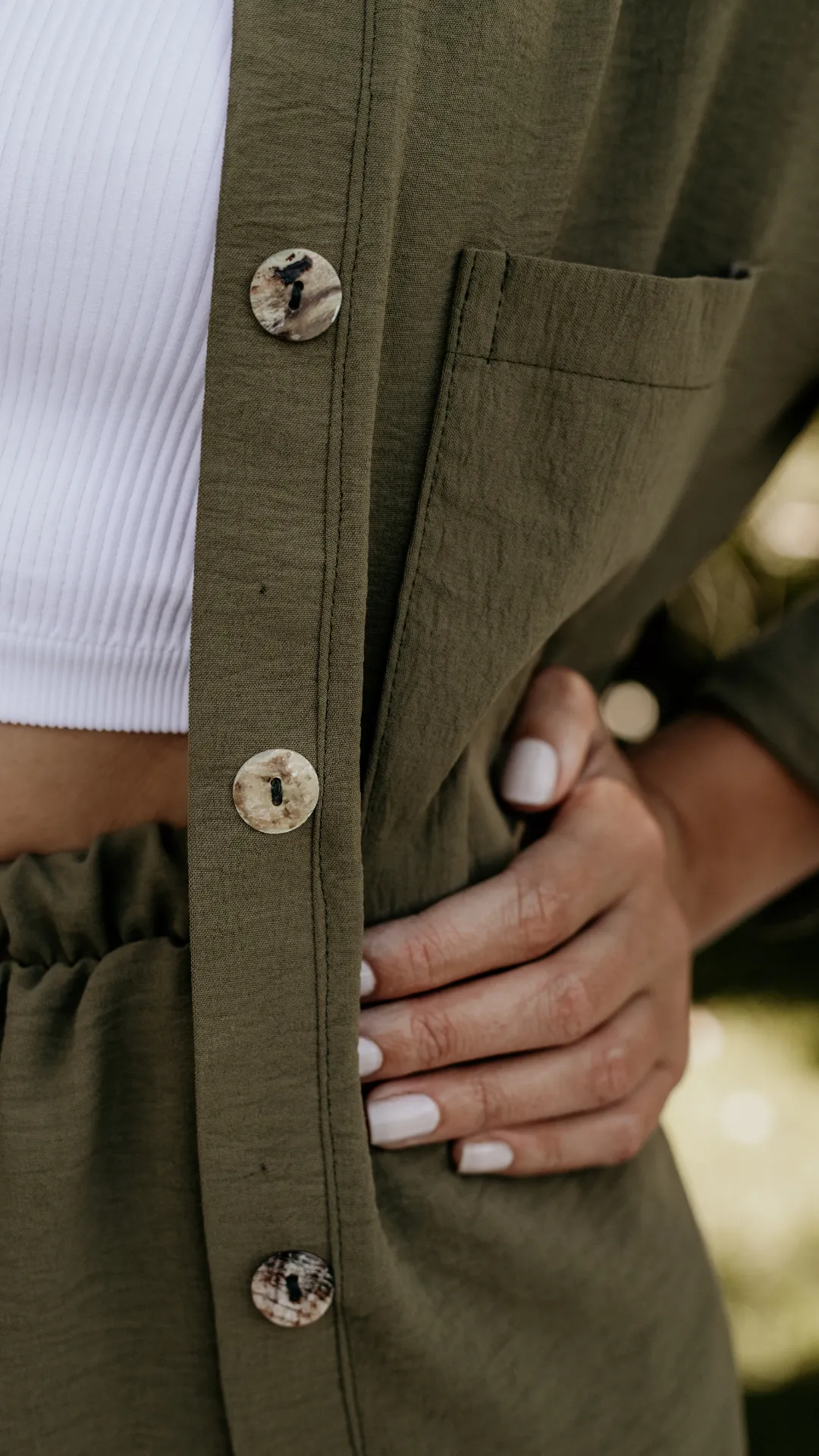 Khaki Green Loungewear Set