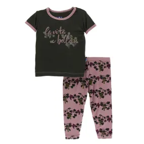 Kickee Pants Print Short Sleeve Pajama Set