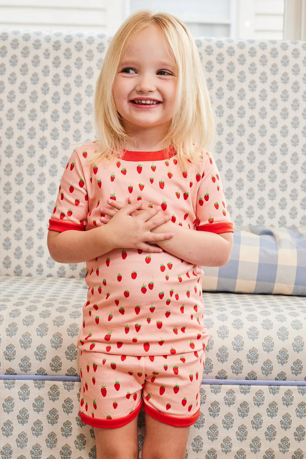 Kids Shorts Set in Strawberry Patch