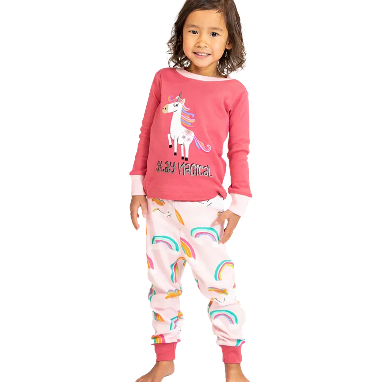 Lazy One Magical Unicorn Long Sleeve Pj Set