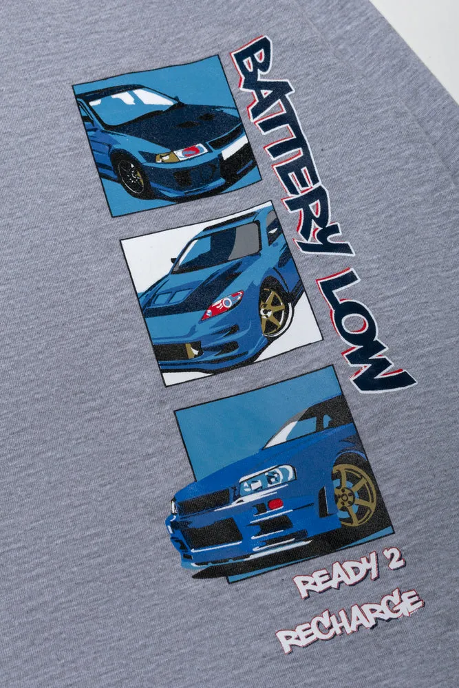 Long Sleeve Pyjamas Grey And Blue
