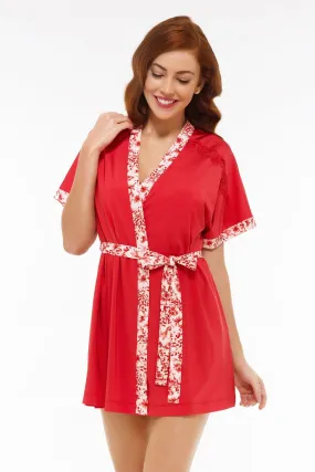 Lovestruck Sleep Robe - Tomato Puree
