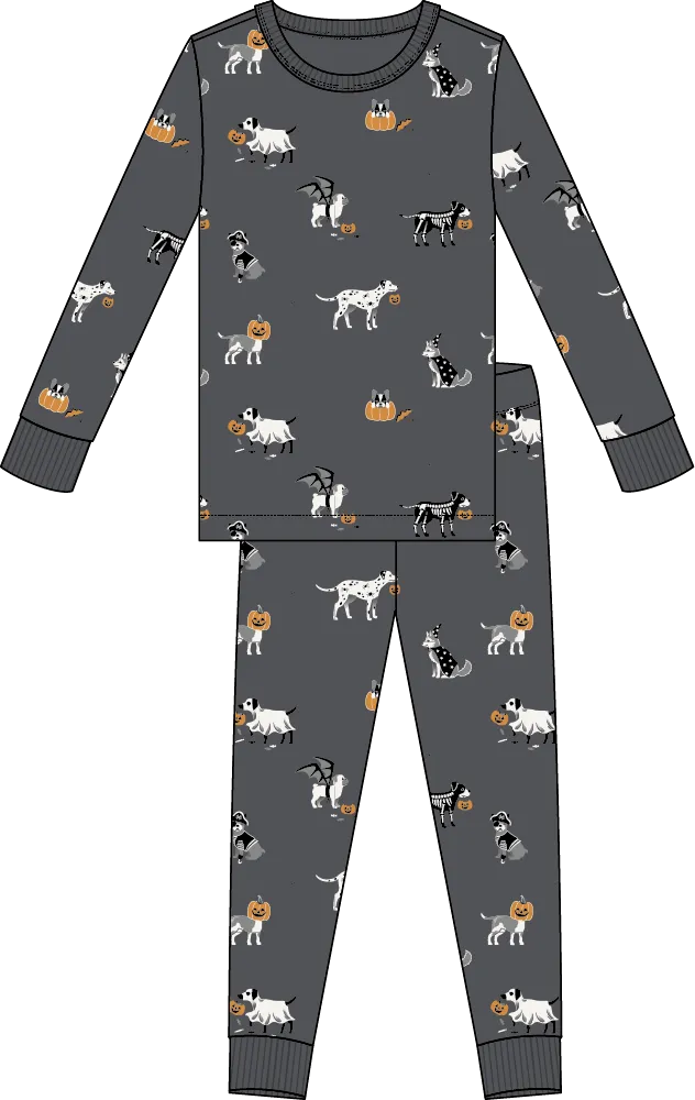 L/S Pajama Set, Howl-oween on Asphalt