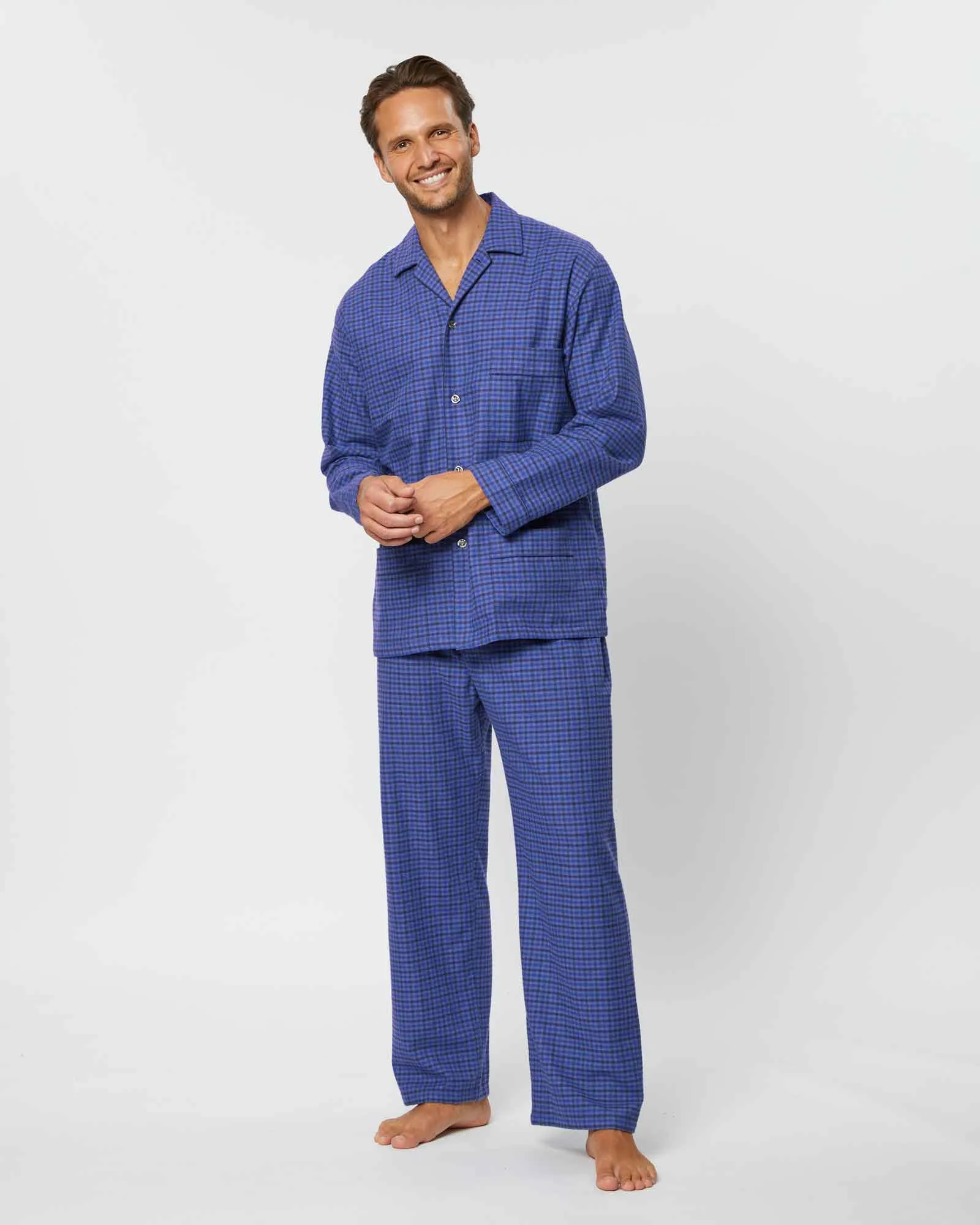 Men's Brushed Cotton Pajamas - Winsford Check