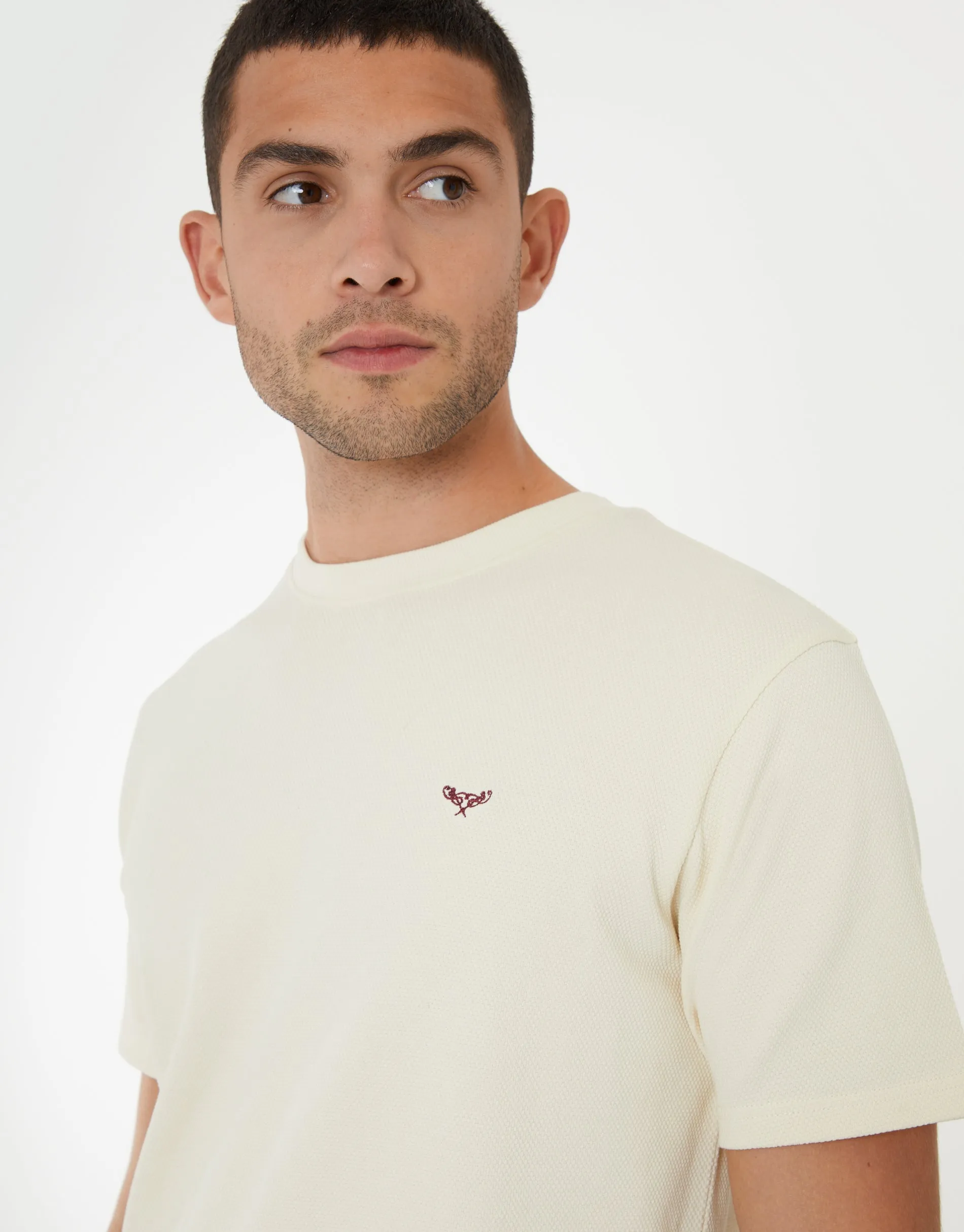 Men's Stone Textured T-Shirt & Check Short Pyjamas (2-Piece Set)