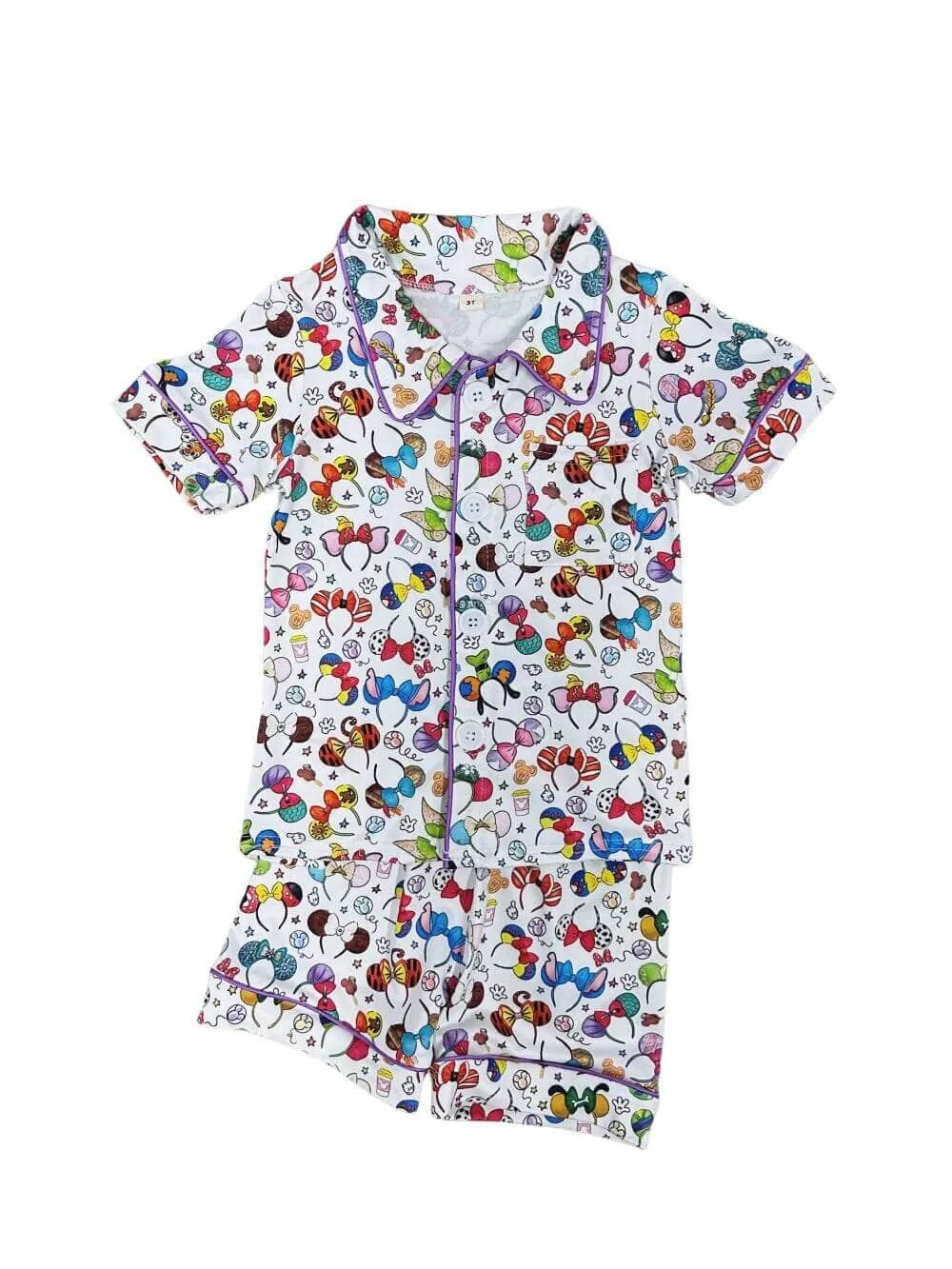 Mouse Ears for Everyone Girls Short Sleeve Pajama Set