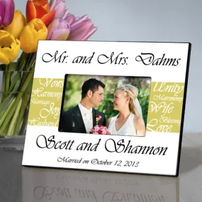Mr. & Mrs. Wedding Frame - Mustard