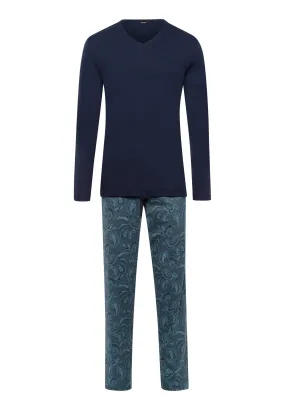 Night And Day Pajama Set | Aqua Paisley 75462-2397