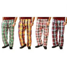 Pack Of 4 Men's Cotton Checked Pajamas