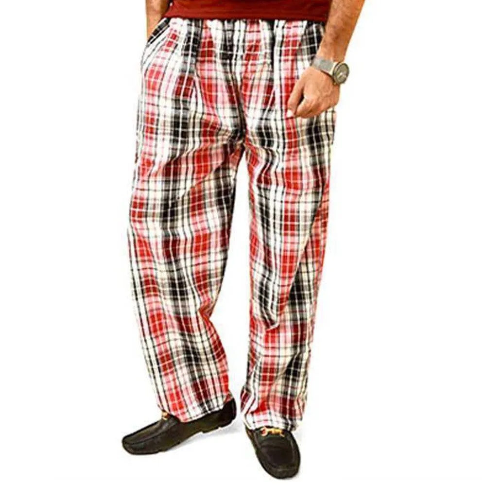 Pack Of 4 Men's Cotton Checked Pajamas