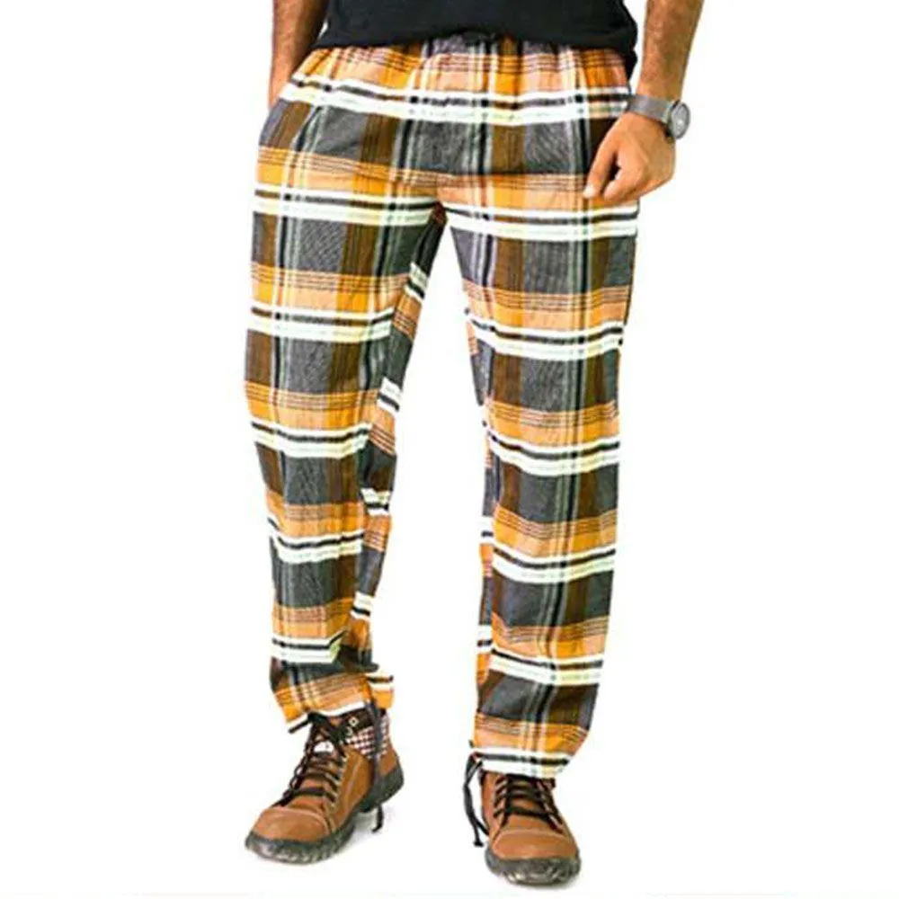 Pack Of 4 Men's Cotton Checked Pajamas