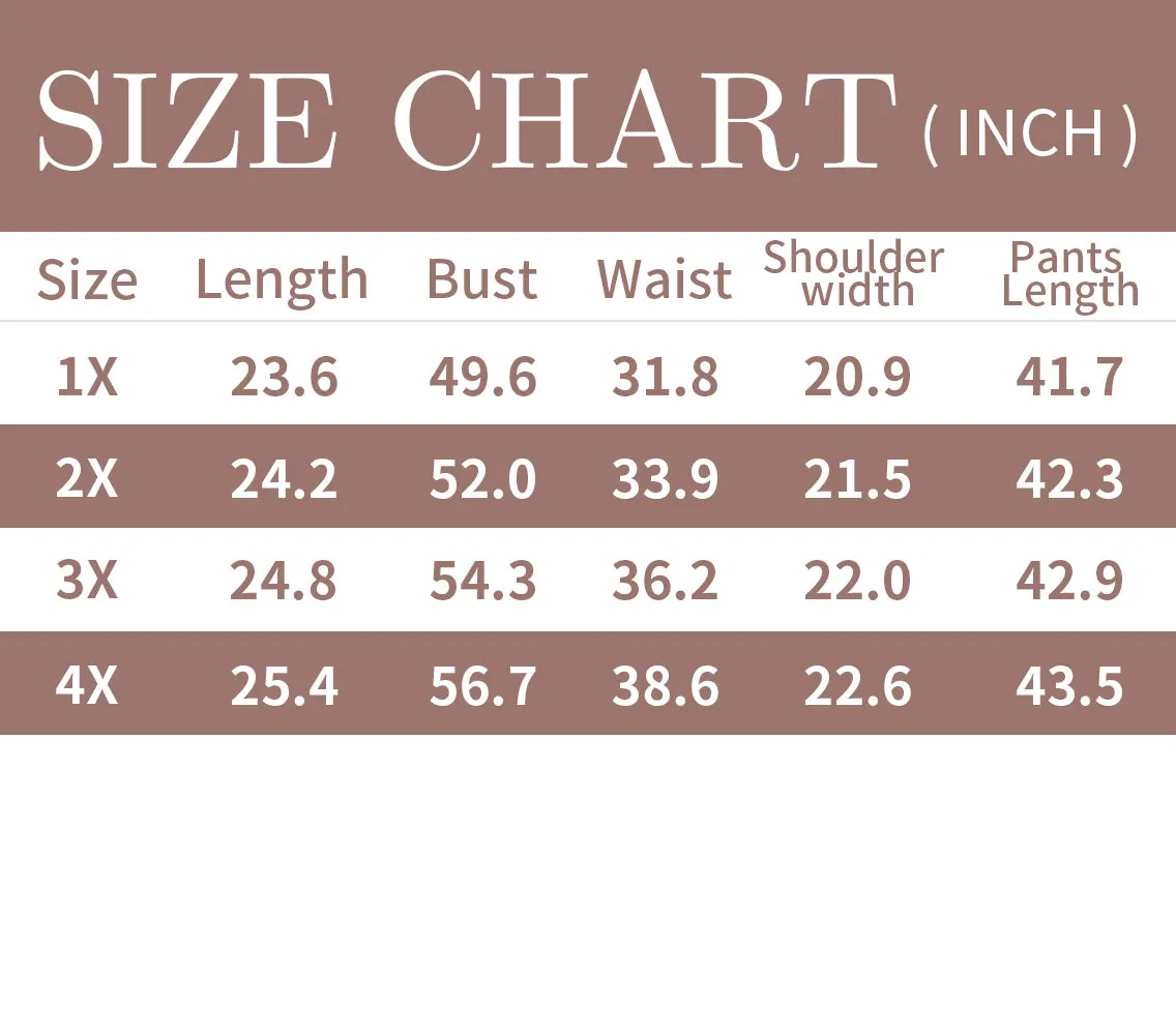Panda Pattern Women's Plus Size Loungewear Set