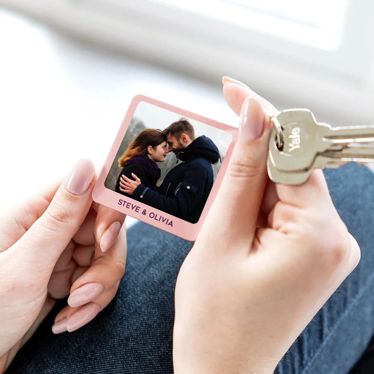 Personalised Couple's Calendar Photo Keyring