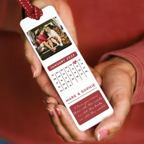 Personalised Photo Calendar Couple's Bookmark