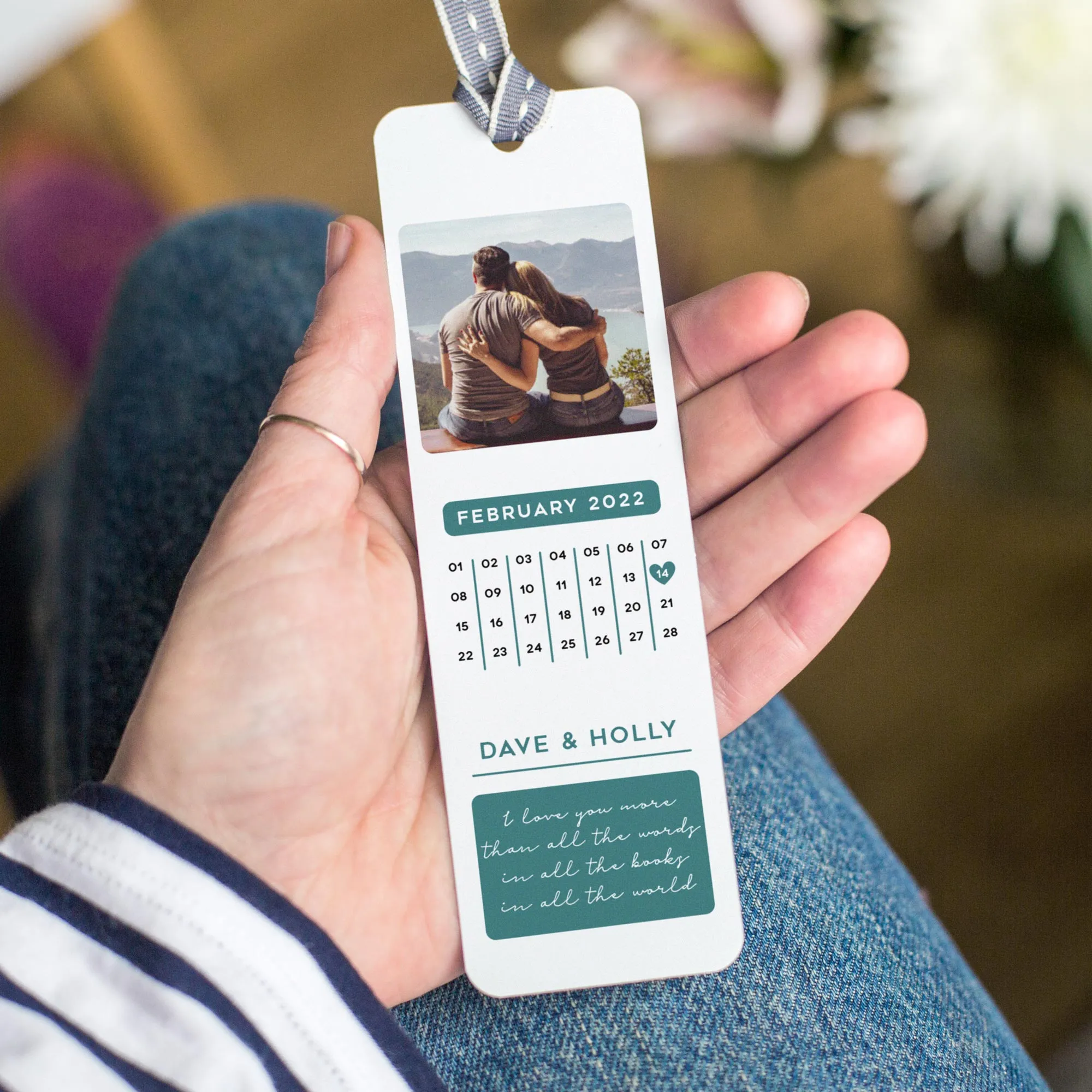 Personalised Photo Calendar Couple's Bookmark