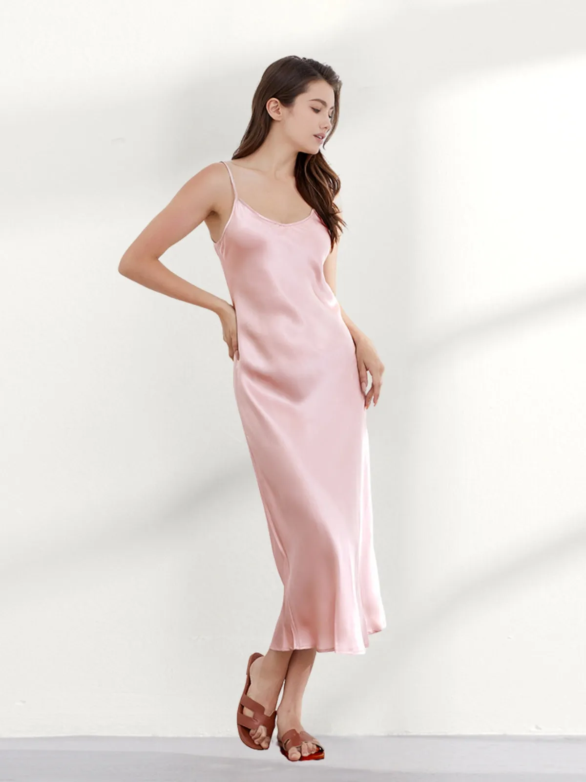 Pink Silk Nightgown