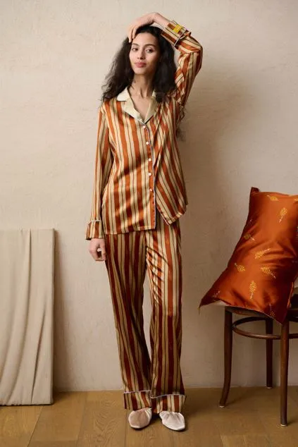 Pure Silk Stripe Pyjamas (In stock, 3-day dispatch)